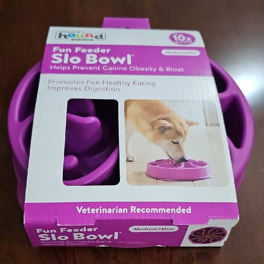 Outward Hound Purple Slo Bowl for Dogs